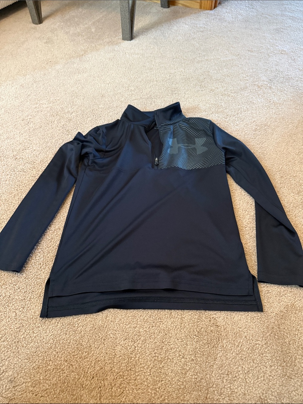 Under Armour Navy & Black Kids Quarter-Zip Performance Pullover